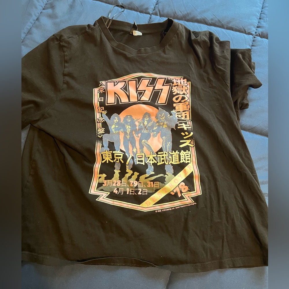 KISS Black Graphic T-Shirt